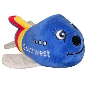Southwest Airlines Plush Airplane Kids One Size Blue Excellent Soft Toy Jet
